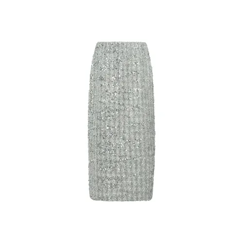 MEIYANG Casual Long Skirt Women's Light Blue