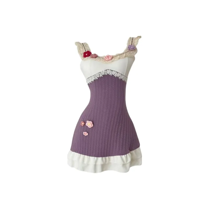 YGPRW Sleeveless Dresses Women's Purple-0