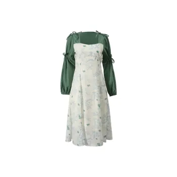 KYKW Long Sleeved Dress Women's Green