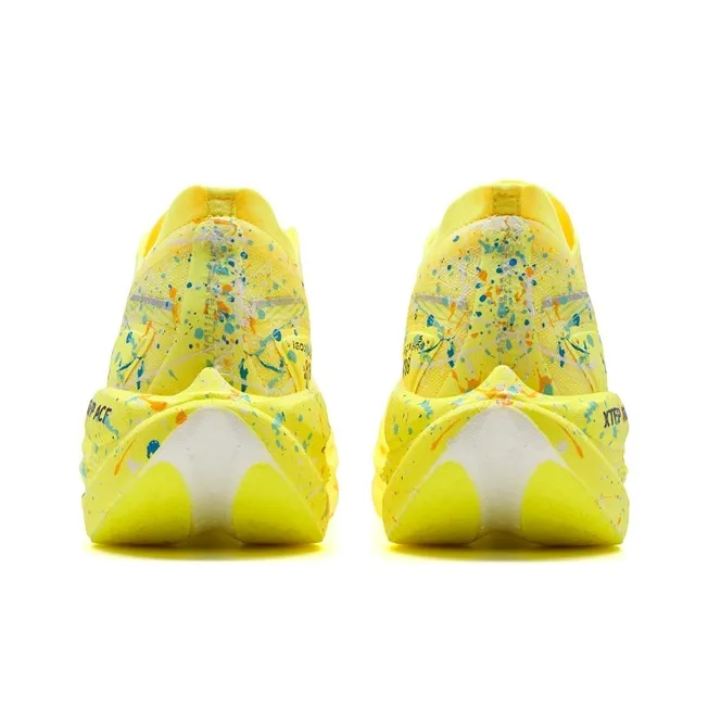 XTEP 160X 3.5PRO Running Shoes Men Low Top Fluorescent Bright Yellow, Teal-5