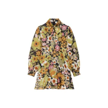 CELINE SS25 Long Sleeved Dress Women's Multicolor