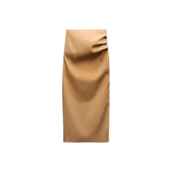 ZARA Casual Long Skirts Women's Light Brown