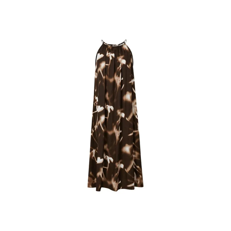 Hopeshow Slip Dress Women's Coffee Floral 622-0