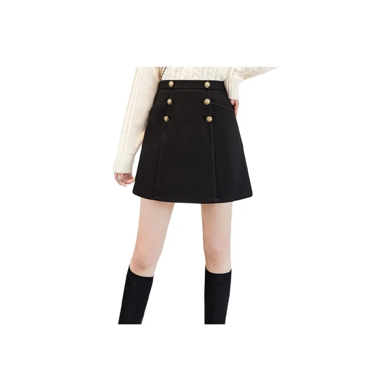 TOUCH Casual Short Skirts Women's Black-0