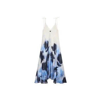 ZARA ZW Series Slip Dress Women's Nude/Blue