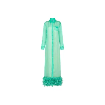 PRADA Long Sleeved Dress Women's Mint Green