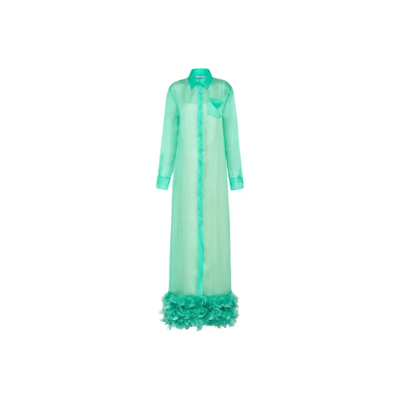 PRADA Long Sleeved Dress Women's Mint Green-0