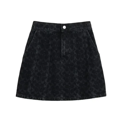 COACH Casual Short Skirts Women's Black