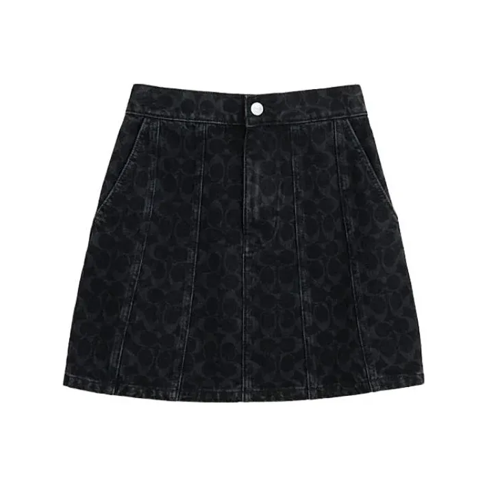 COACH Casual Short Skirts Women's Black-0