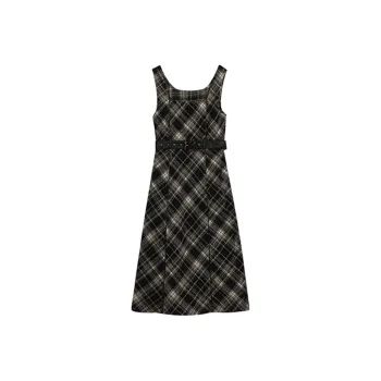 Alxnan Slip Dress Women's Black Light Gray