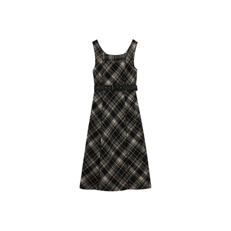 Alxnan Slip Dress Women's Black Light Gray-0