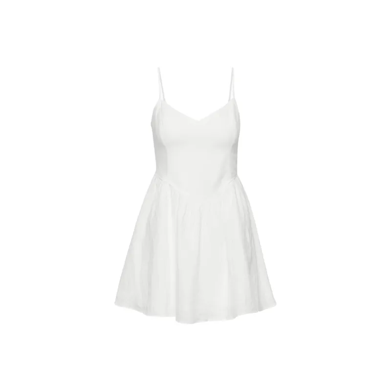 ARITZIA Wilfred Influence Linen Mini Dress Slip Dresses Women's White/White-0