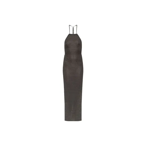 Balenciaga Glitter Effect Backless Maxi Dress