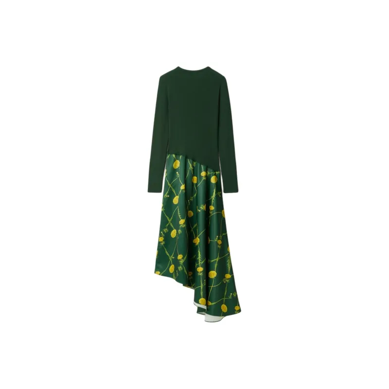 Burberry Long-Sleeved Dresses Women's Ivy Green-0