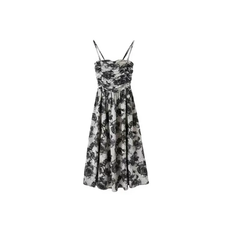 PUREIDOL Slip Dress Women's Ink Wash-0