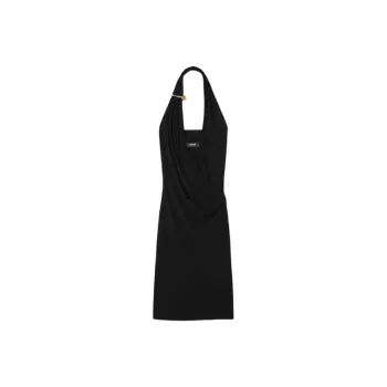 VERSACE Safety Pin Sleeveless Dress Women's Black