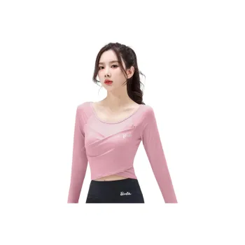 Barbie Yoga T Shirts Women's Pink With Pads