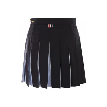 THOM BROWNE Pleated Step hem Skirt