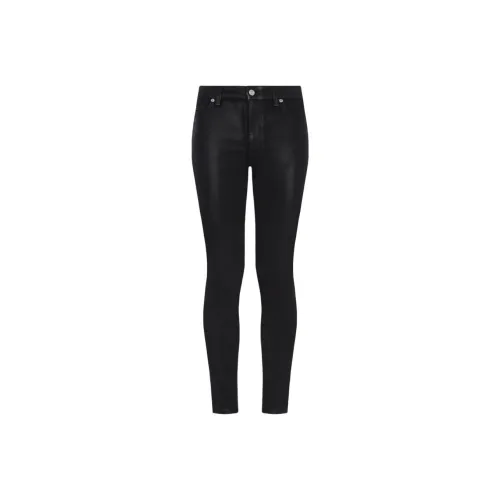 7 FOR ALL MANKIND Leather Pants Women's Black