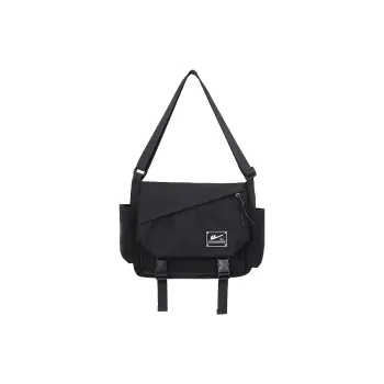 XTEP Chemical Fiber Shoulder Bag Unisex Black/White