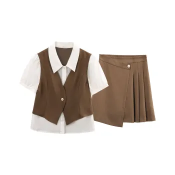 A Paradise For Awakening Skirt Set Women's Coffee