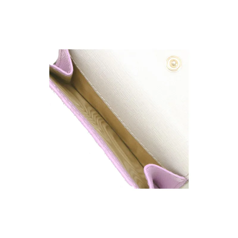 Furla Split Cow Leather, Cow Leather Wallet Small Size Women's Pink Purple-3