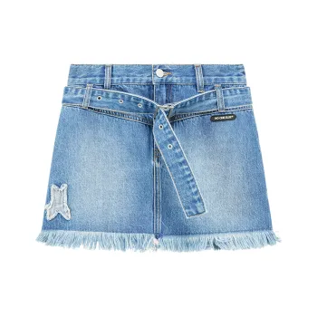 NO ONE ELSE Denim Short Skirts Women's