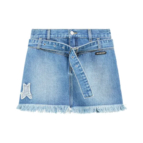 NO ONE ELSE Denim Short Skirts Women's
