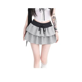 Kazakhstan Casual Short Skirts Women's Gray