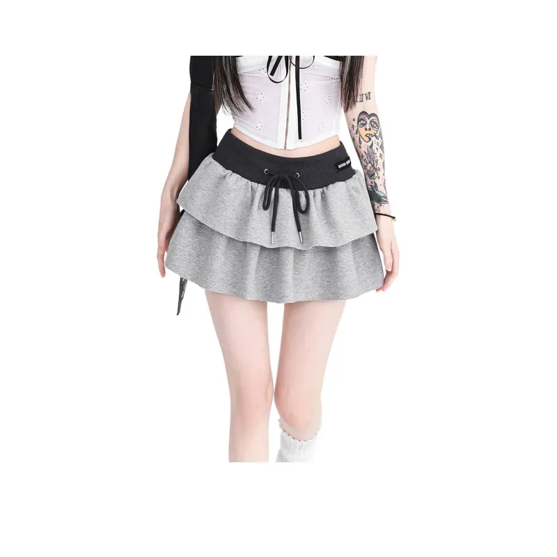 Kazakhstan Casual Short Skirts Women's Gray-0