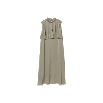 Beams Sleeveless Dress Women's Gray Green