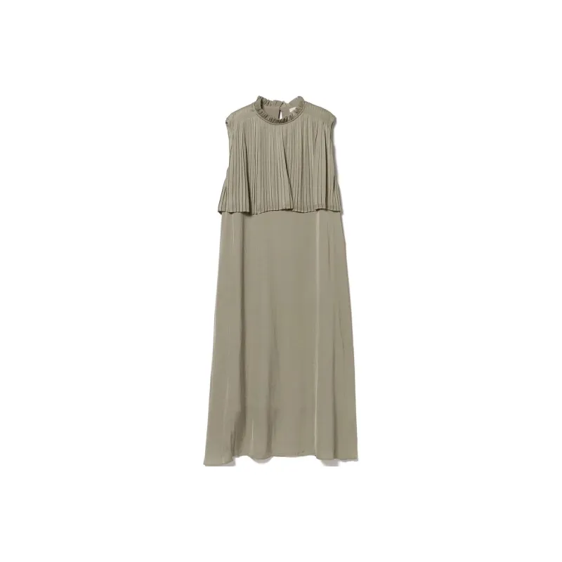 Beams Sleeveless Dress Women's Gray Green-0