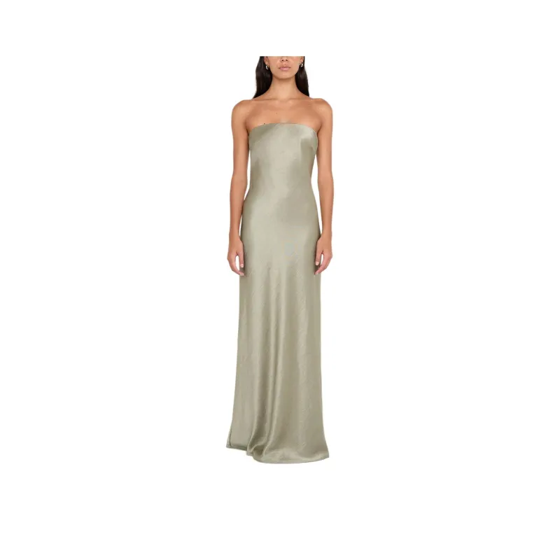 BEC+BRIDGE AUSTEN STRAPLESS MAXI DRESS Sleeveless Dress Women's Sage Green-0