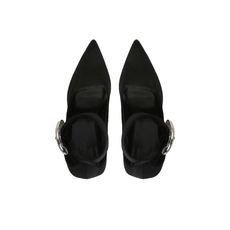 TADSW Slim Heel High Heels Women's Black-4