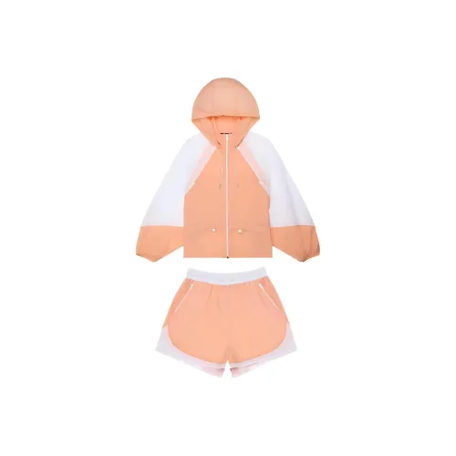 TOREAD Casual Suit Women's Peach Pink \ White