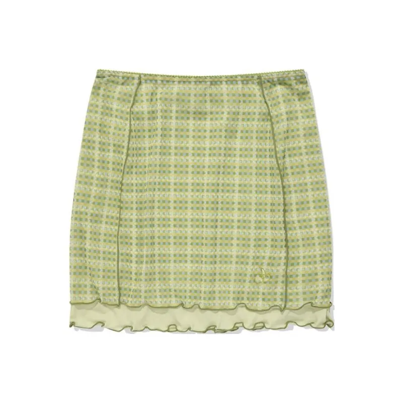 Kirsh FW23 Casual Short Skirts Women's Lime Gray-0
