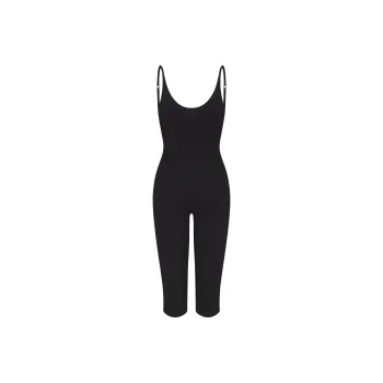 SKIMS SS25 SMOOTH LAYERS CAPRI CATSUIT Jumpsuit Women's OBSIDIAN/Obsidian Color