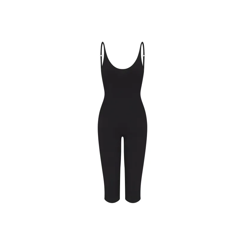 SKIMS SS25 SMOOTH LAYERS CAPRI CATSUIT Jumpsuit Women's OBSIDIAN/Obsidian Color-0