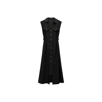 ZARA Sleeveless Dress Women's Black
