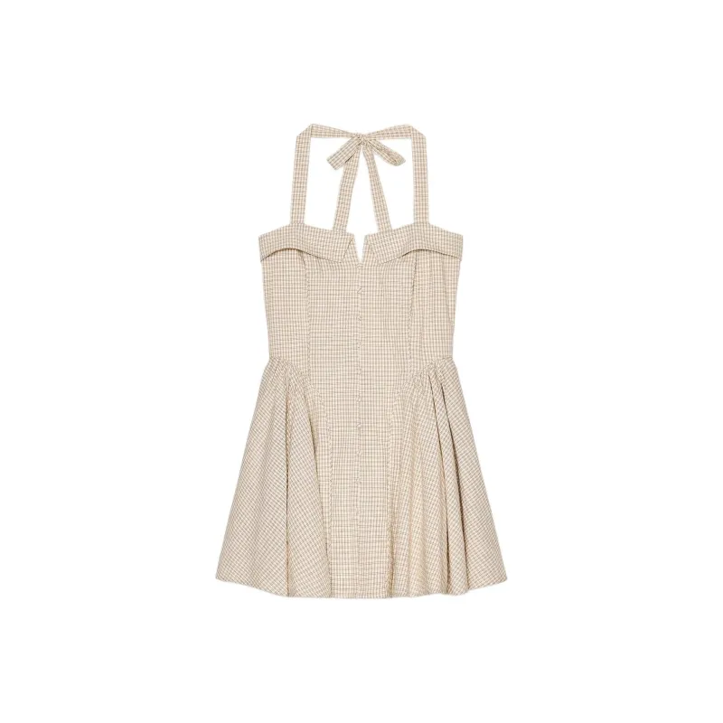 ZARA Slip Dress Women's Brown/Nude-0