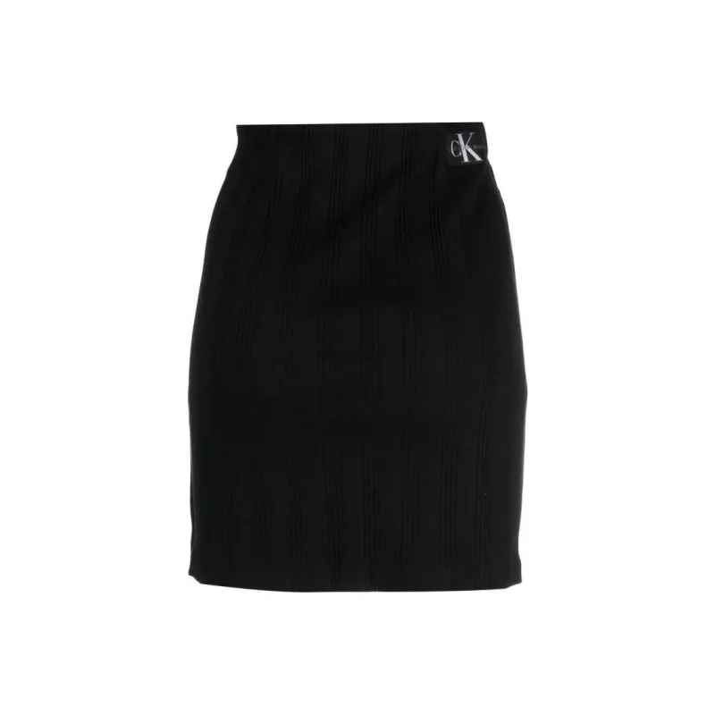 Calvin Klein Logo patch Cotton Skirt-0