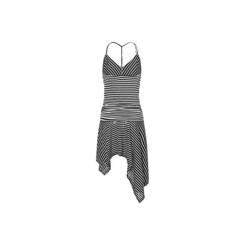 JYOSEI Slip Dresses Women's Stripes-1