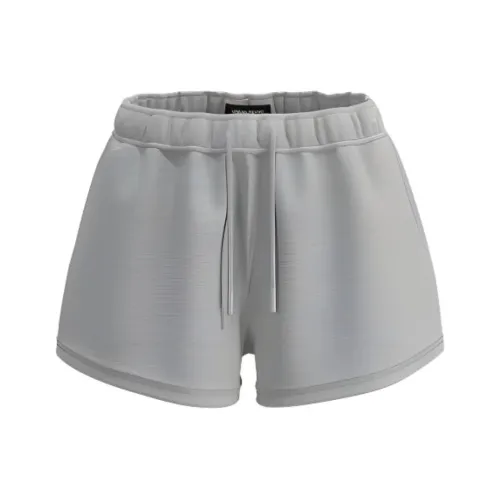 URBAN REVIVO Casual Shorts Women's Light Gray Heather Gray