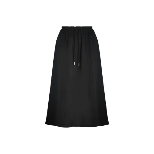 Little Pull Casual Long Skirts Women's Black