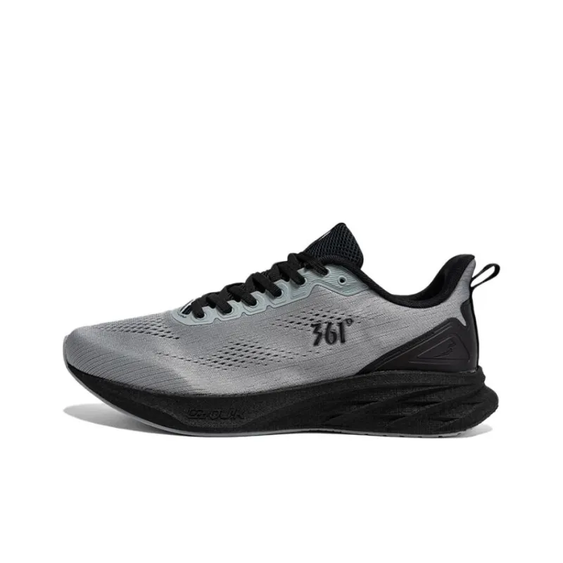 361° Wear resistant And Lightweight Low Top Casual Running Shoes Men's Gray Black-0