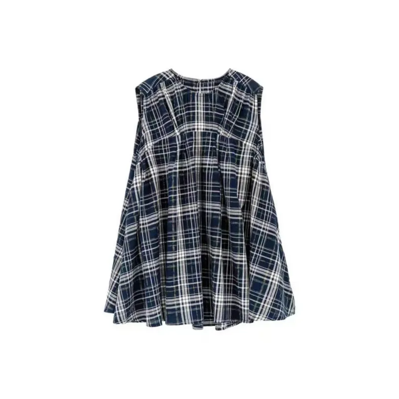 AFGGD Sleeveless Dress Women's Blue-0