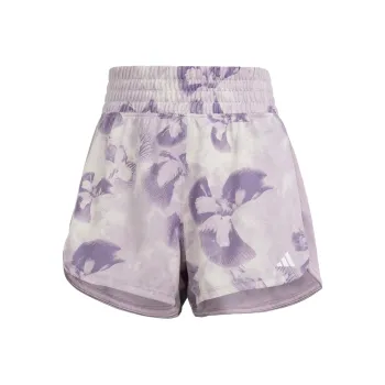 Adidas Pacer Essentials Aop Flower Tie Dye Knit Shorts Sports Shorts Women's Purple