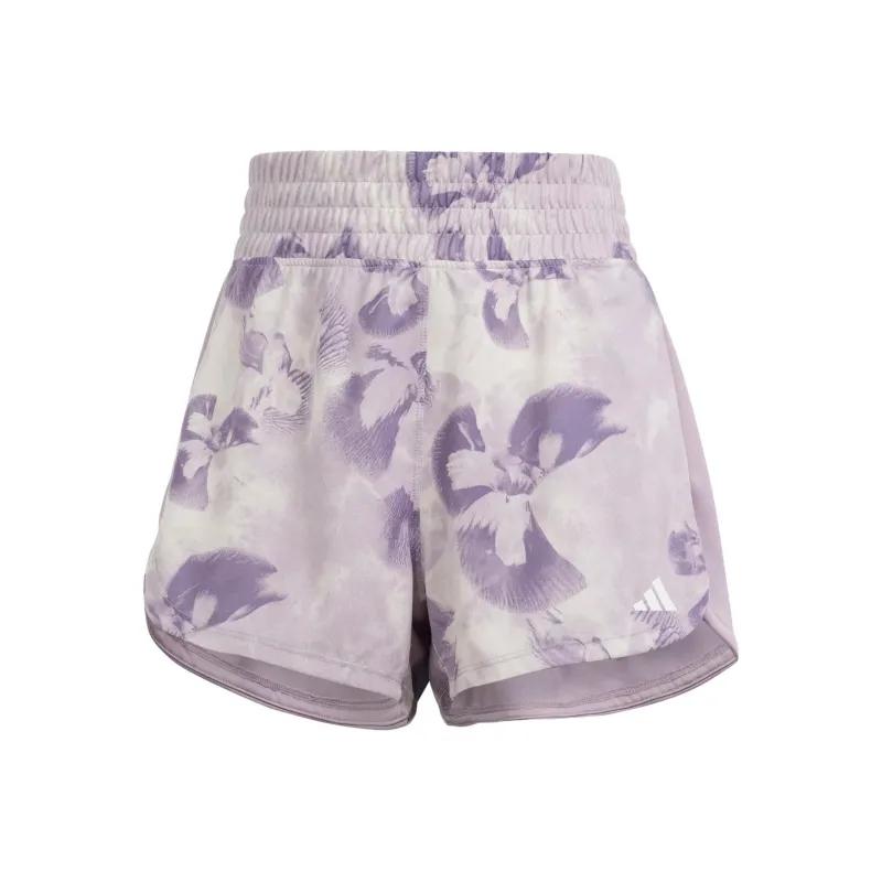 Adidas Pacer Essentials Aop Flower Tie Dye Knit Shorts Sports Shorts Women's Purple-0