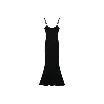 PAIN OR PLEASURE Slip Dress Women's Black