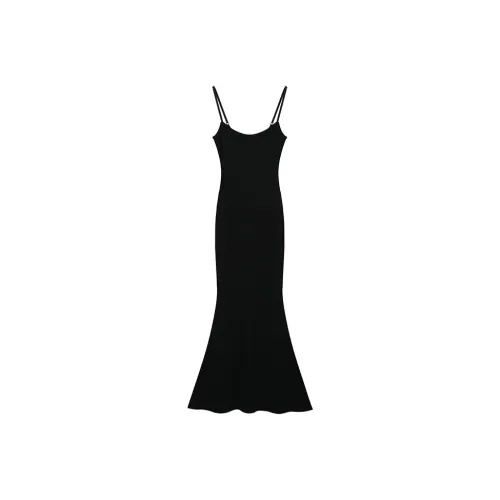 PAIN OR PLEASURE Slip Dress Women's Black